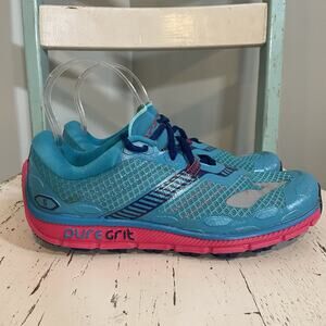 Brooks Womens Pure Grit 5 1202301B433 Blue Running Shoes Sneakers Size 7 B